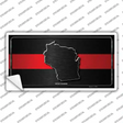 Wisconsin Thin Red Line Novelty Sticker Decal Small