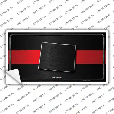 Wyoming Thin Red Line Novelty Sticker Decal Small