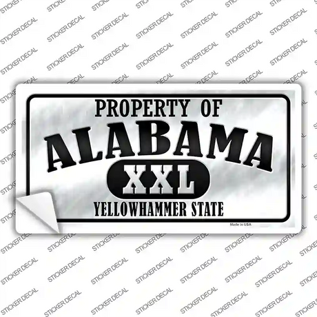 Property Of Alabama Novelty Sticker Decal Small