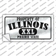 Property Of Illinois Novelty Sticker Decal Small