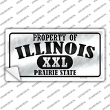 Property Of Illinois Novelty Sticker Decal Small