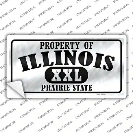 Property Of Illinois Novelty Sticker Decal Small