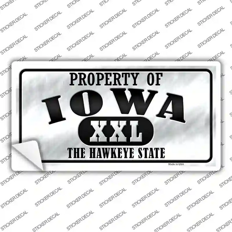 Property Of Iowa Novelty Sticker Decal Small