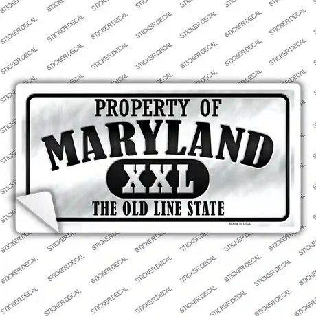 Property Of Maryland Novelty Sticker Decal Small