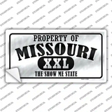 Property Of Missouri Novelty Sticker Decal Small