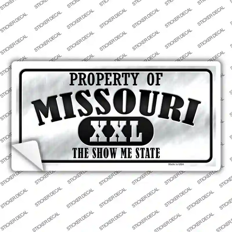 Property Of Missouri Novelty Sticker Decal Small