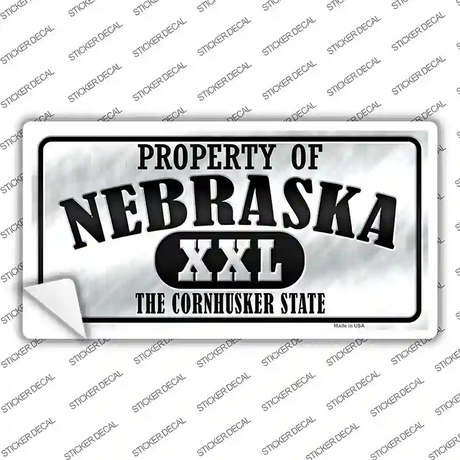 Property Of Nebraska Novelty Sticker Decal Small