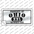 Property Of Ohio Novelty Sticker Decal Small