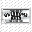 Property Of Oklahoma Novelty Sticker Decal Small