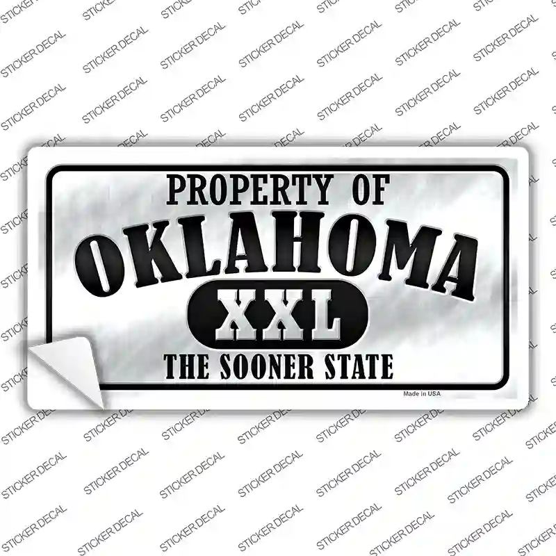 Property Of Oklahoma Novelty Sticker Decal Small