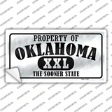 Property Of Oklahoma Novelty Sticker Decal Small