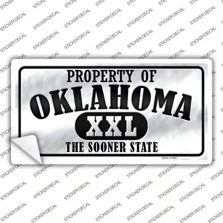 Property Of Oklahoma Novelty Sticker Decal Small