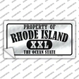 Property Of Rhode Island Novelty Sticker Decal Small