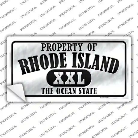 Property Of Rhode Island Novelty Sticker Decal Small