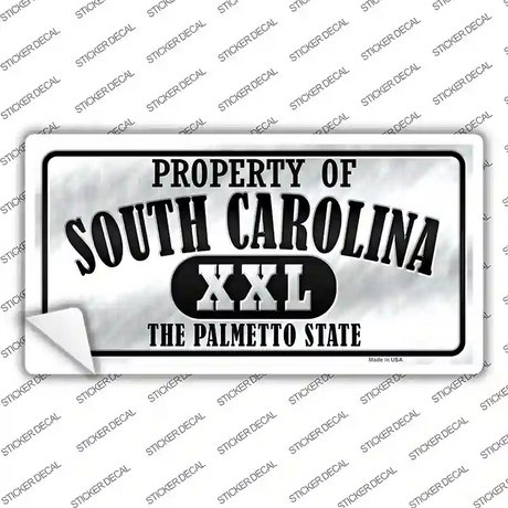 Property Of South Carolina Novelty Sticker Decal Small