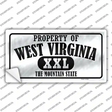 Property Of West Virginia Novelty Sticker Decal Small