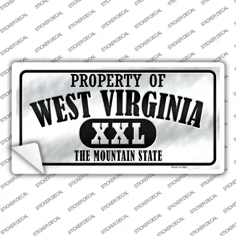 Property Of West Virginia Novelty Sticker Decal Small