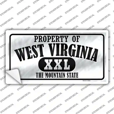 Property Of West Virginia Novelty Sticker Decal Small