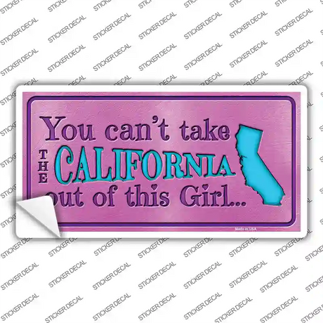 California Outta This Girl Novelty Sticker Decal Small