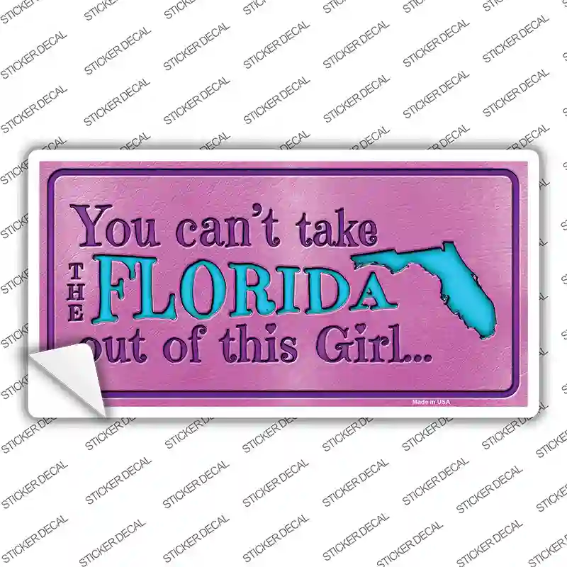 Florida Outta This Girl Novelty Sticker Decal Small