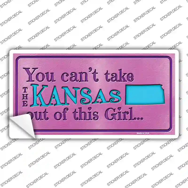 Kansas Outta This Girl Novelty Sticker Decal Small