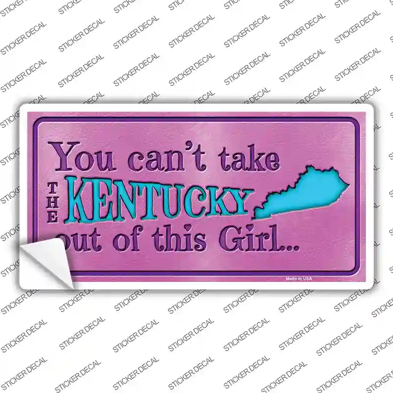 Kentucky Outta This Girl Novelty Sticker Decal Small