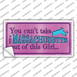 Massachusetts Outta This Girl Novelty Sticker Decal Small