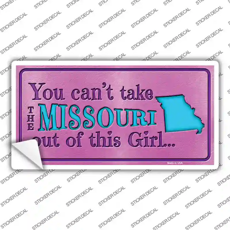 Missouri Outta This Girl Novelty Sticker Decal Small