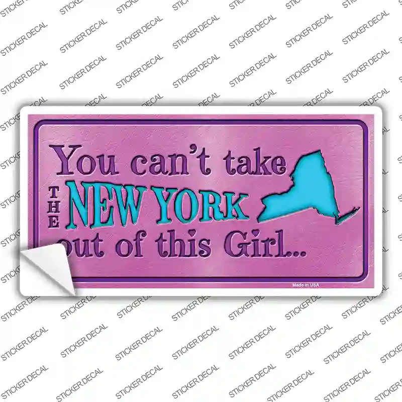 New York Outta This Girl Novelty Sticker Decal Small