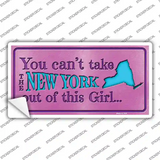 New York Outta This Girl Novelty Sticker Decal Small