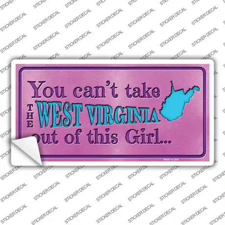 West Virginia Outta This Girl Novelty Sticker Decal Small