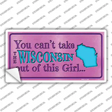 Wisconsin Outta This Girl Novelty Sticker Decal Small