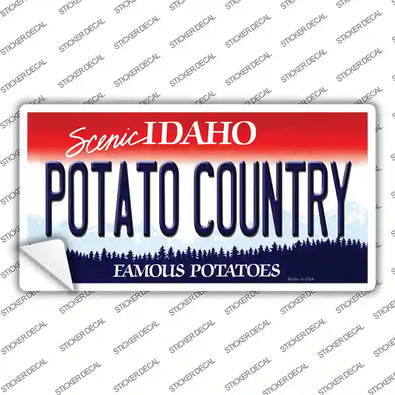 Potato Country Idaho Novelty Sticker Decal Small