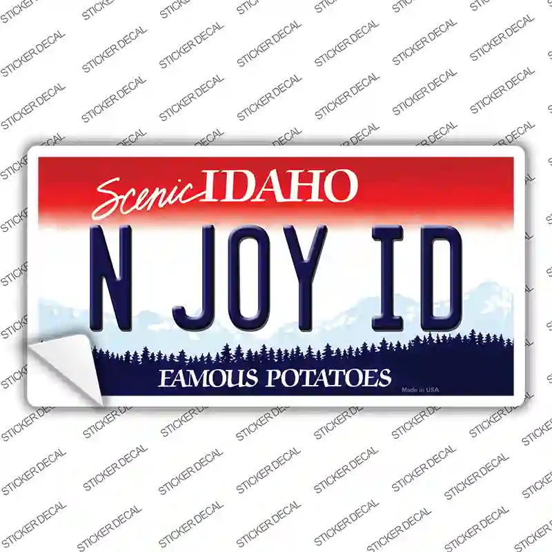 N Joy ID Idaho Novelty Sticker Decal Small