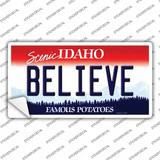 Believe Idaho Novelty Sticker Decal Small