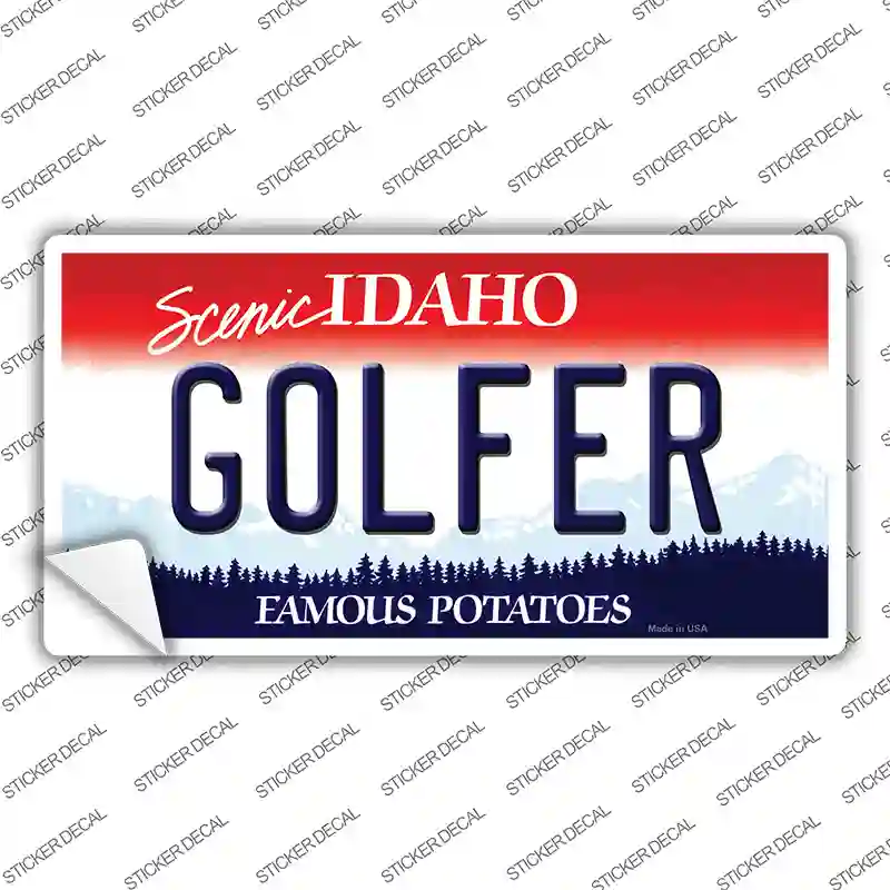 Golfer Idaho Novelty Sticker Decal Small