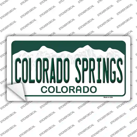 Colorado Springs Colorado Novelty Sticker Decal Small