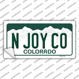 N Joy CO Colorado Novelty Sticker Decal Small