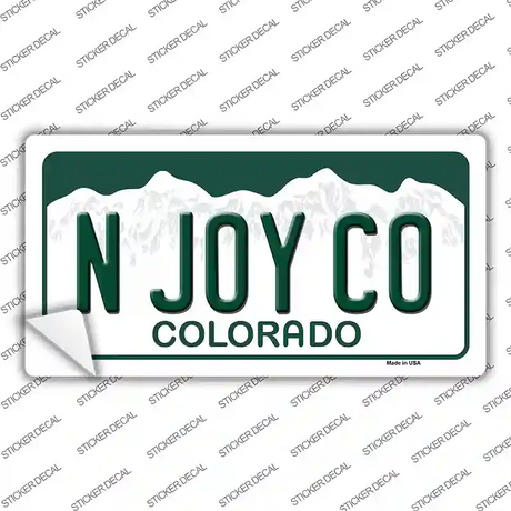 N Joy CO Colorado Novelty Sticker Decal Small