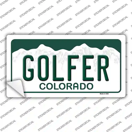 Golfer Colorado Novelty Sticker Decal Small