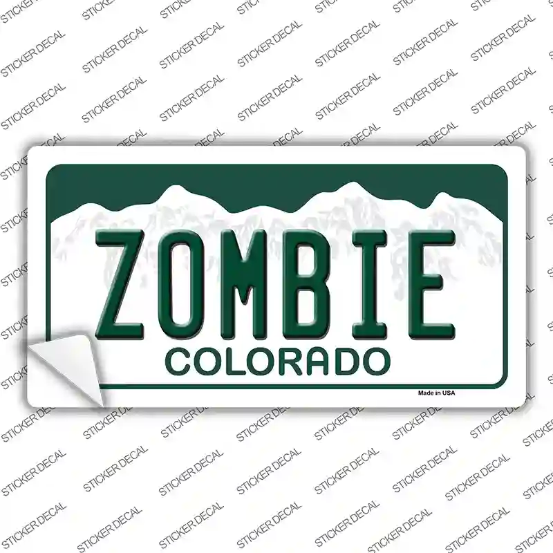 Zombie Colorado Novelty Sticker Decal Small