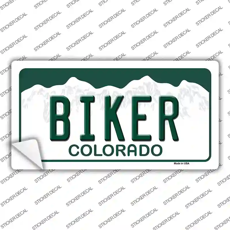 Biker Colorado Novelty Sticker Decal Small