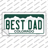 Best Dad Colorado Novelty Sticker Decal Small