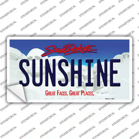 Sunshine South Dakota Novelty Sticker Decal Small