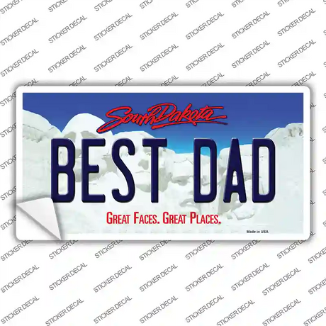 Best Dad South Dakota Novelty Sticker Decal Small