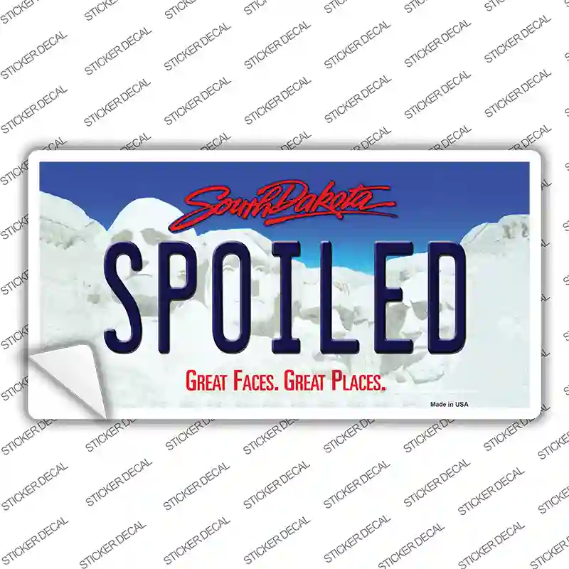 Spoiled South Dakota Novelty Sticker Decal