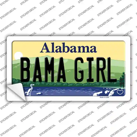 Bama Girl Alabama Novelty Sticker Decal Small