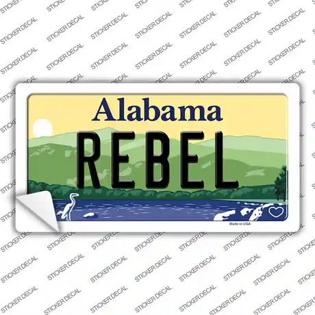 Rebel Alabama Novelty Sticker Decal Small