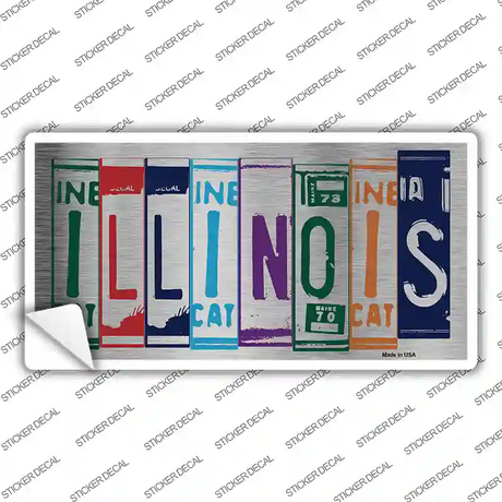 Illinois Art Novelty Sticker Decal Small