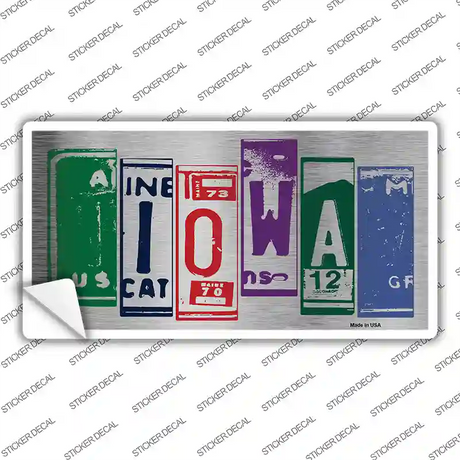 Iowa Art Novelty Sticker Decal Small